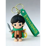 3D PVC Figure Keychain - The Lord of the Rings - Frodo Holding Sting And Ring