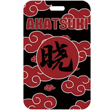 ID Card Badge Holder - Naruto - Akatsuki Red Clouds Black Background
