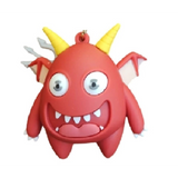3D PVC Figure Keychain - Monster University - Art Red Horned Winged