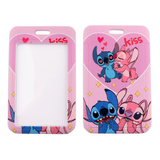 ID Card Badge Holder - Lilo & Stitch (Disney) - Stitch and Angel Kiss Hearts