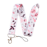 Lanyard - Halloween Pink Skulls and Pumpkins