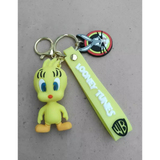3D PVC Figure Keychain - Looney Tunes - Tweety Bird And Bugs Bunny