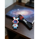 3D PVC Figure Keychain - Universo Astronautas - Bunny Astronaut Heartbeat
