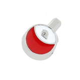 Bracelet Charm - Naruto - red white Uchiha fan crest