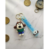 3D PVC Figure Keychain - Pets - Max With Aviator Goggles