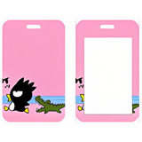 ID Card Badge Holder - Sanrio - Badtz-Maru And Croco On Pink