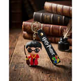 3D PVC Figure Keychain - Harry Potter - Gryffindor Broom