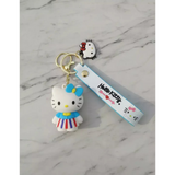 3D PVC Figure Keychain - Hello Kitty - Kitty Patriotic Dress