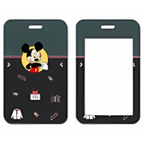 ID Card Badge Holder - Mickey & Friends - Mickey Mouse On Yellow Moon With Clothes