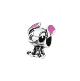 Bracelet Charm - Lilo & Stitch - Stitch with cake silver charm