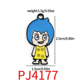 Bracelet Charm - Inside Out - Joy character yellow with blue hair