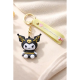 3D PVC Figure Keychain - Kuromi - Sitting Punk Laced