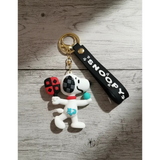 3D PVC Figure Keychain - Peanuts - Snoopy Playing Pickleball