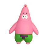 3D PVC Figure Keychain - SpongeBob SquarePants - Patrick Star Standing With A Smile