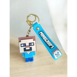 3D PVC Figure Keychain - Minecraft - Steve Default Skin