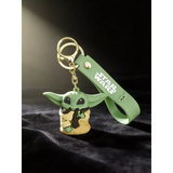 3D PVC Figure Keychain - Star Wars - Grogu Holding Stick Scarf