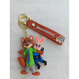 3D PVC Figure Keychain - Zootopia - Nick Judy Police Uniform Selfie