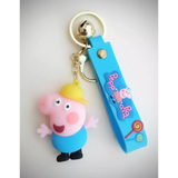 3D PVC Figure Keychain - Peppa Pig - George Pig Hard Hat