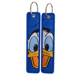 Embroidery Keychain - Mickey Mouse & Friends - Donald Duck Face Close-up