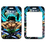 ID Card Badge Holder - One Piece - Zoro Three Swords Blue Aura