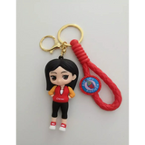3D PVC Figure Keychain - Disney Princess - Mulan Casual Clover Outfit