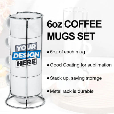Custom Stackable Ceramic Mug 6oz