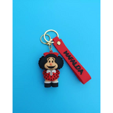 3D PVC Figure Keychain - Mafalda -009 - Mafalda Red Polka Dot Dress