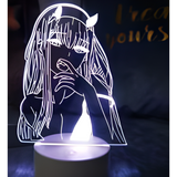 3D LED Night Light - Darling in the Franxx - Zero Two (5)