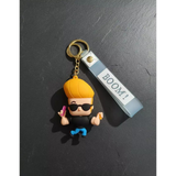 3D PVC Figure Keychain - Johnny Bravo - Johnny Bravo Flexing With Comb