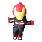 3D PVC Figure Keychain - Marvel - Chibi Iron Man Black Tracksuit