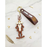 3D PVC Figure Keychain - Looney Tunes - Wile E Coyote Arms Akimbo