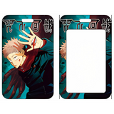 ID Card Badge Holder - Jujutsu Kaisen - Yuji Itadori Bloody Hand Teal Background