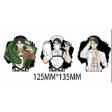 3D Lenticular Sticker - Attack on Titan - Levi Ackerman Triple Panel Green Cape Nurse Uniform Open Shirt