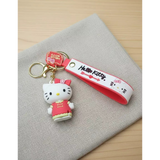 3D PVC Figure Keychain - Hello Kitty - Kitty Red Cheongsam Outfit