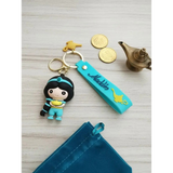 3D PVC Figure Keychain - Aladdin - Chibi Jasmine Holding Lamp