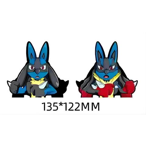 3D Lenticular Sticker - Pokémon - Lucario & Mega Lucario