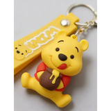 3D PVC Figure Keychain - Winnie the Pooh - Pooh Licking Honey Pot