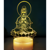 3D LED Night Light - Guanyin Bodhisattva