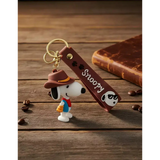 3D PVC Figure Keychain - Peanuts - Snoopy Cowboy Outfit