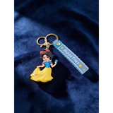 3D PVC Figure Keychain - Disney Princess - Snow White Holding Bluebird