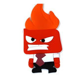 Inside Out Anger PVC keychain