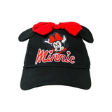 Hat - Disney - Minnie Mouse Black Sequin Bow Ears Cap