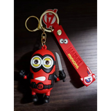 3D PVC Figure Keychain - Minions - Deadpool Minion Holding Katana
