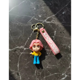 3D PVC Figure Keychain - KPop Demon Hunters - Jimin Pink Hair Chibi