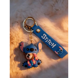 3D PVC Figure Keychain - Lilo & Stitch - Winking Stitch Holding Jason Teddy