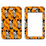 ID Card Badge Holder - Mickey & Friends - Mickey Mouse On Orange Swirl Pattern