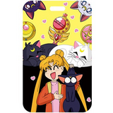 ID Card Badge Holder - Sailor Moon - Sailor Moon With Luna And Artemis Cats