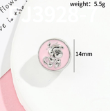 Bracelet Charm - Generic - round silver coin pendant charm