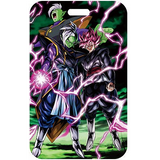 ID Card Badge Holder - Dragon Ball - Zamasu And Goku Black With Purple Lightning