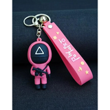 3D PVC Figure Keychain - Squid Game - Soldier Guard With Rifle